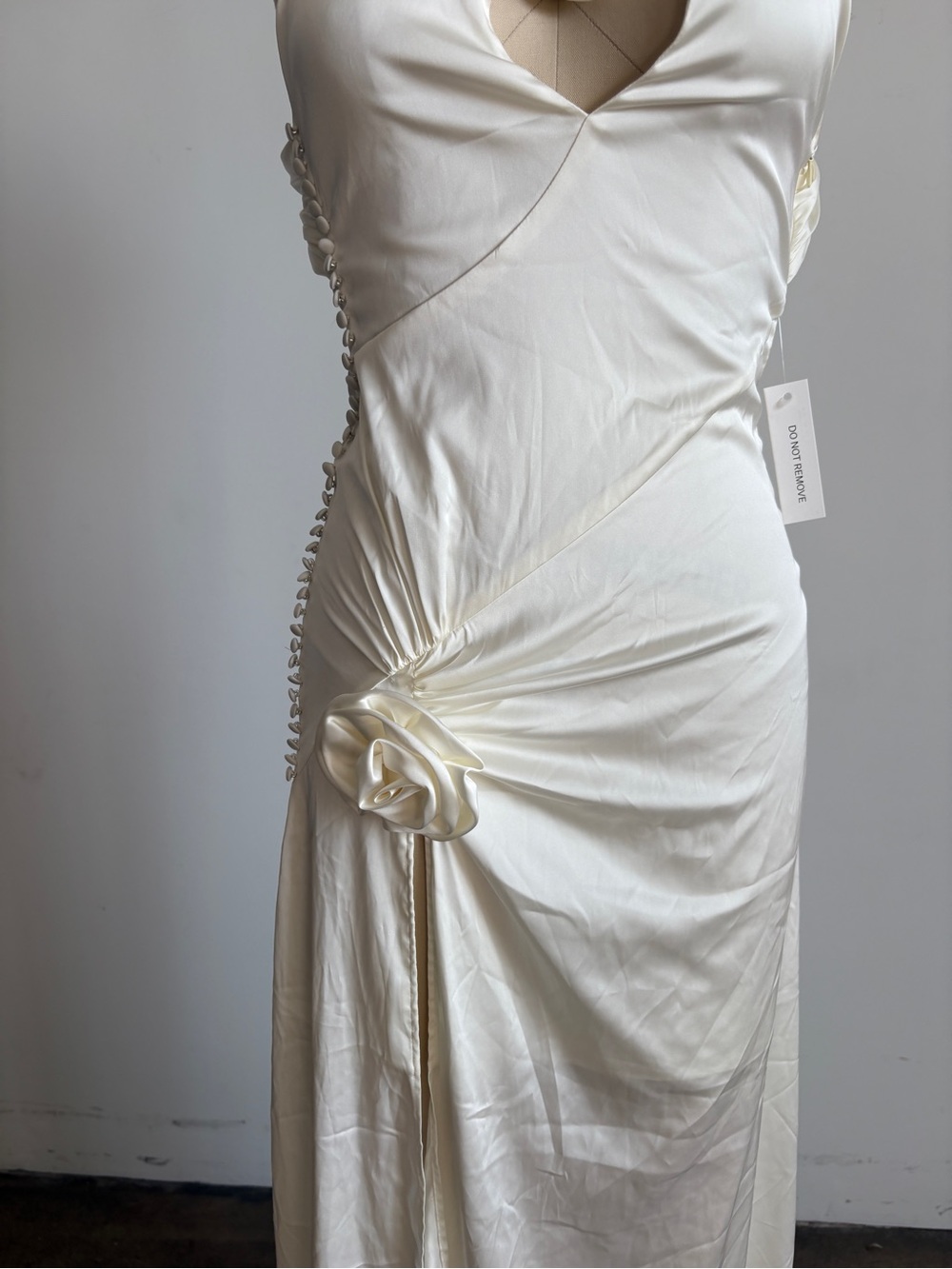$398 NWT For Love And Lemons “Paula” Maxi Gown in White Sz XXS - Picture 6 of 13